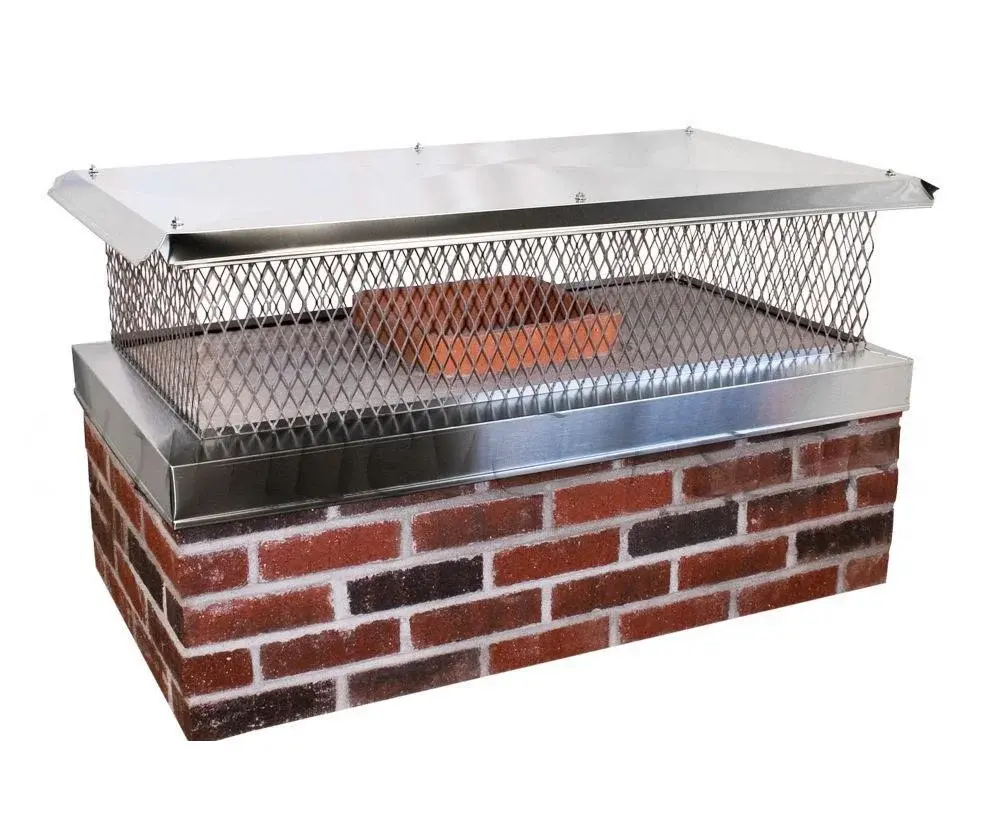 Stainless steel custom outside mount chimney cap with basic lid