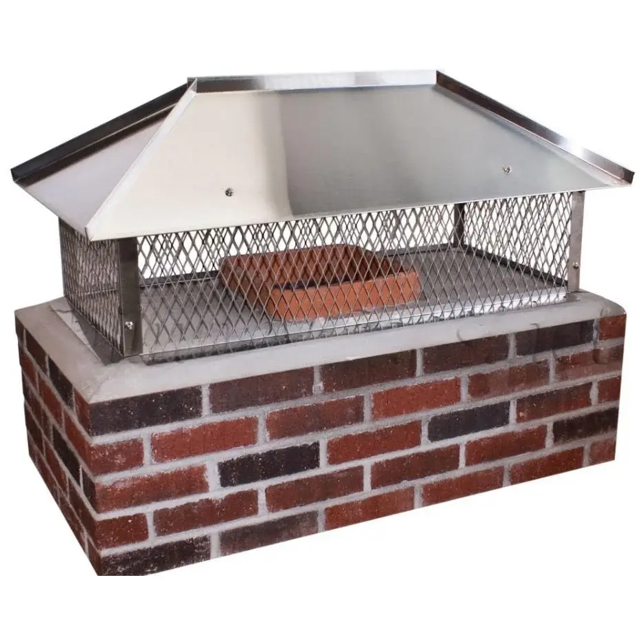 Stainless steel stock top mount chimney cap with designer lid